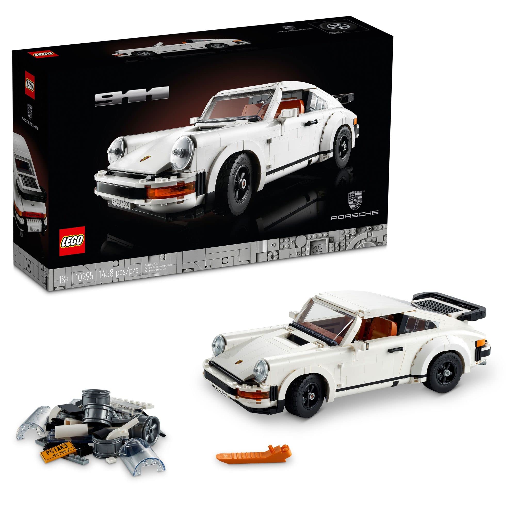 LEGO Icons Porsche 911 10295 Building Set, Collectible Turbo Targa, 2in1 Porsche Race Car Model Kit for Adults and Teens to Build,And children's educational building toys