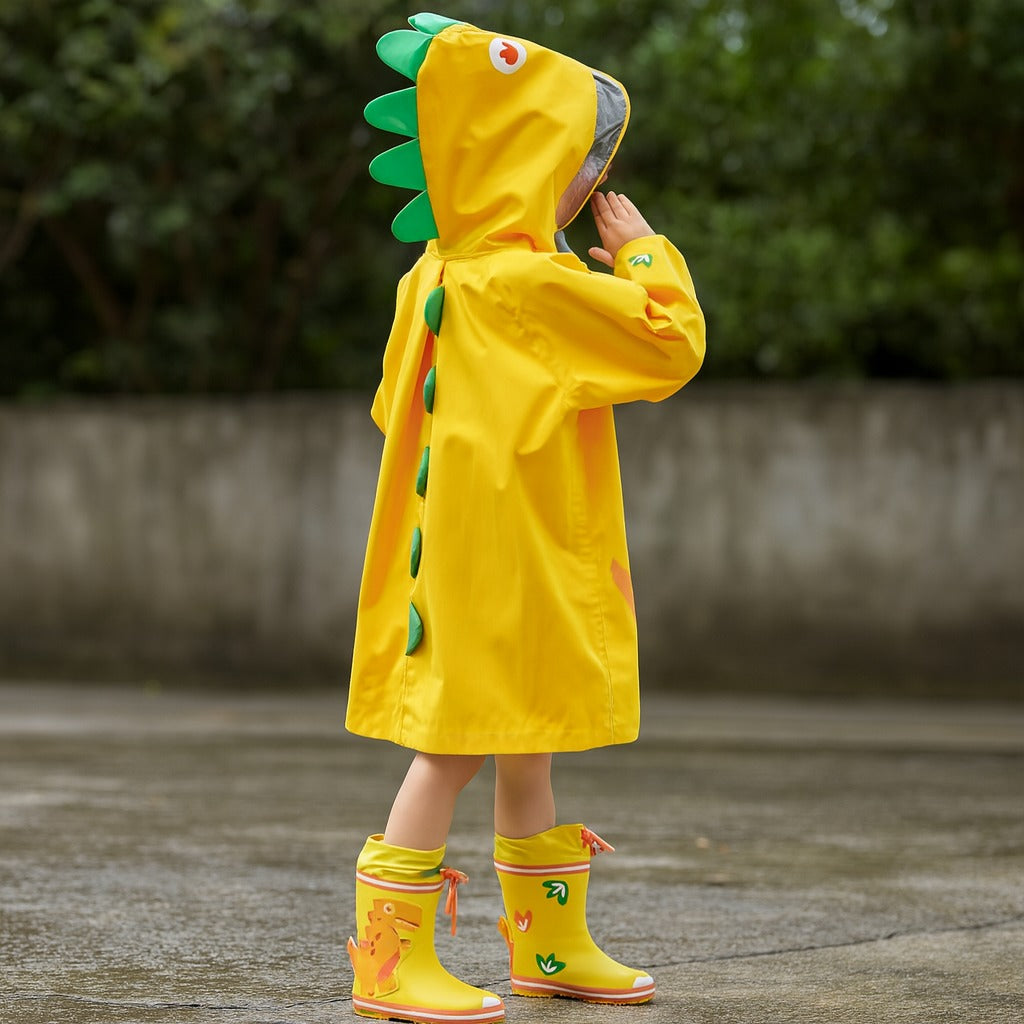 🌟Buy 1 Get 1 Free🌟Happy Dinosaur Outdoor Hooded Kids Raincoat