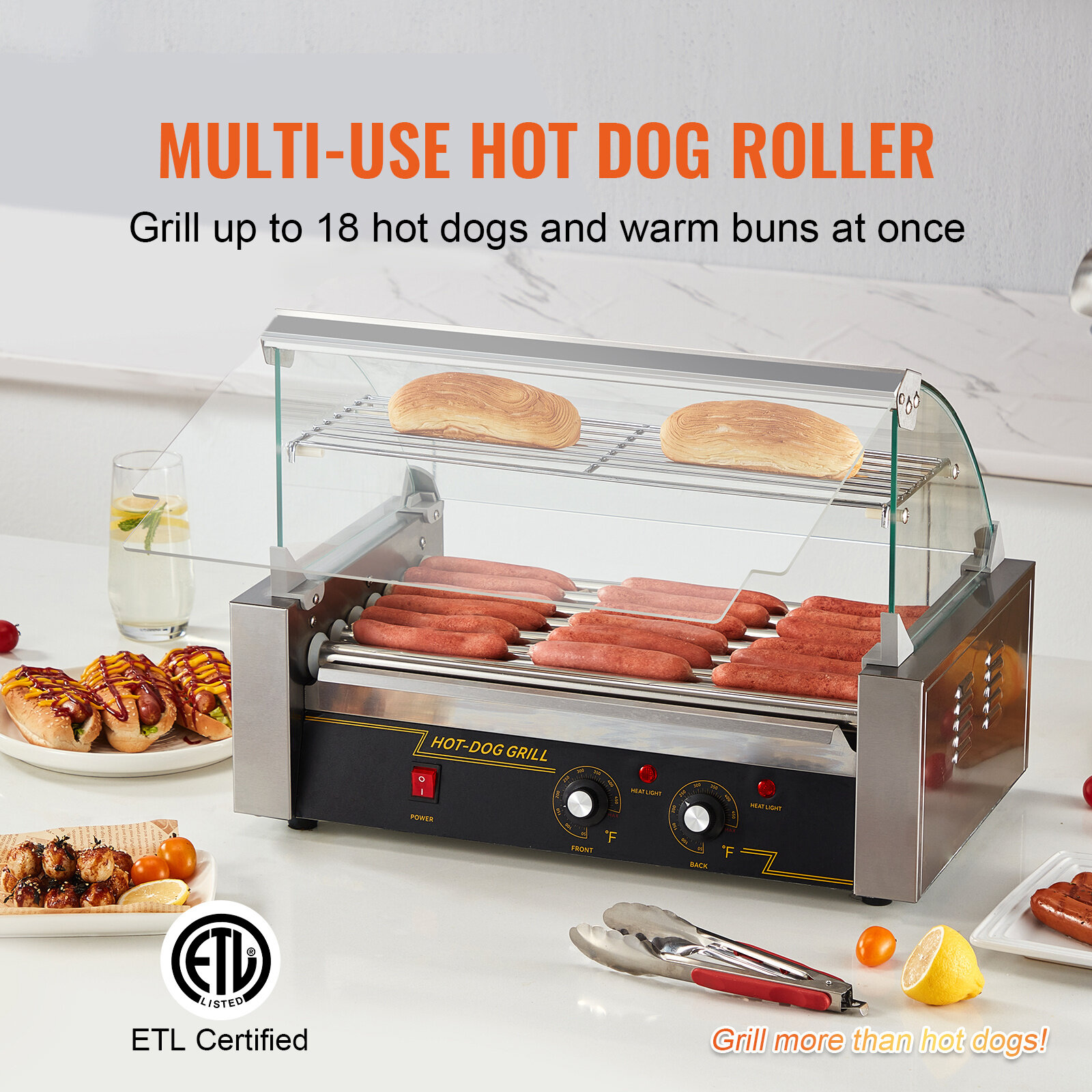 🎄2025 Christmas Sales🎅7-Roll Hot Dog Grill — Cook 18 Hot Dogs at Once! 🌭🔥