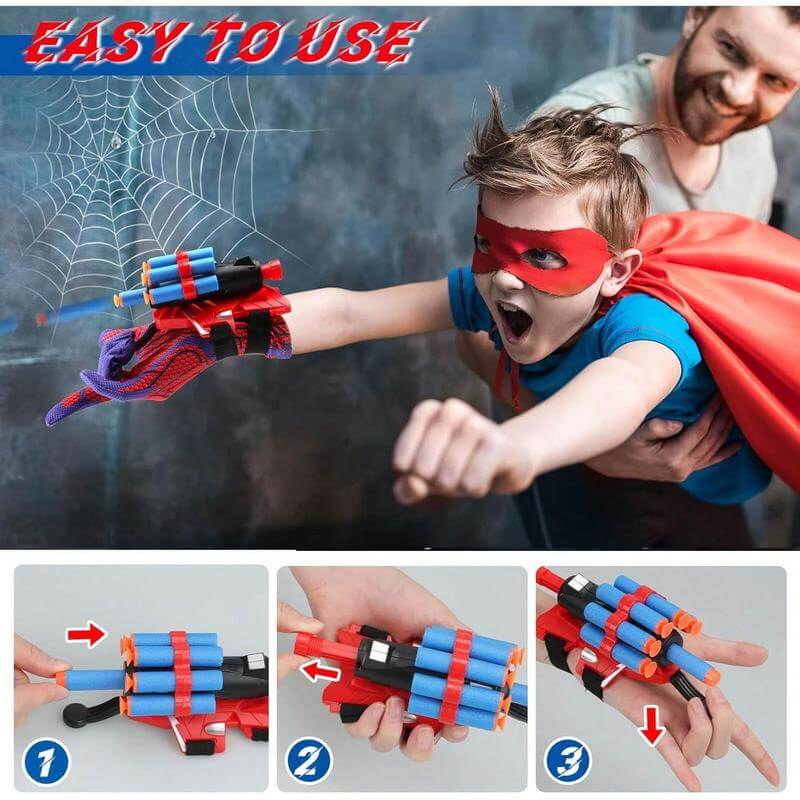 🕸️🔥 Web Shooters Toy 2 Pack 🕷️🧤 Spider Glove Launcher Toy for Kids 🎯 Perfect Gift for Young Heroes 💥 Superhero Web Slinger Fun! 🦸‍♂️