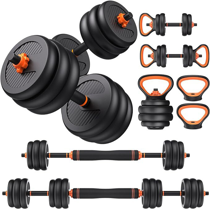 🎁Limited time promotion🎁 Adjustable Dumbbells, 20/30/40/70/90lbs Free Weight Set with Connector