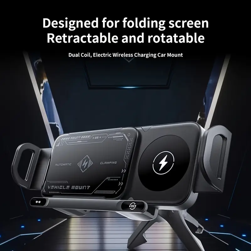 🌟Buy 1 Get 1 Free🌟Car Holder with Wireless Fast Charging for Foldable Screen Phones