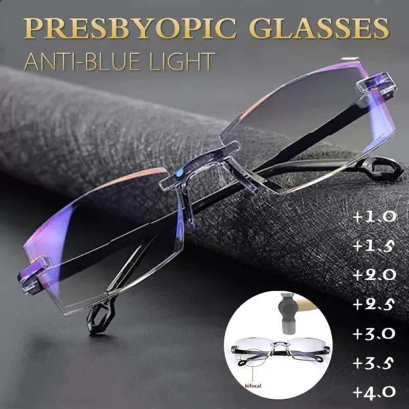 ✨Buy 1 Get 1 Free🔥FoldFlat Sapphire High Hardness Anti-blue Progressive Far And Near Dual-Use Reading Glasses