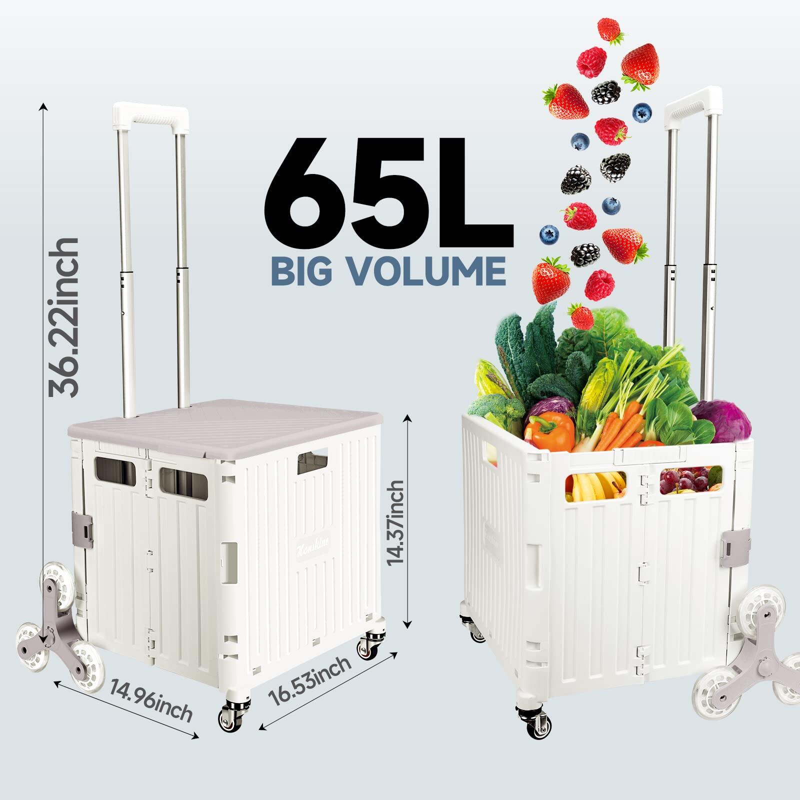 Foldable Cart with Stair Climbing Wheels