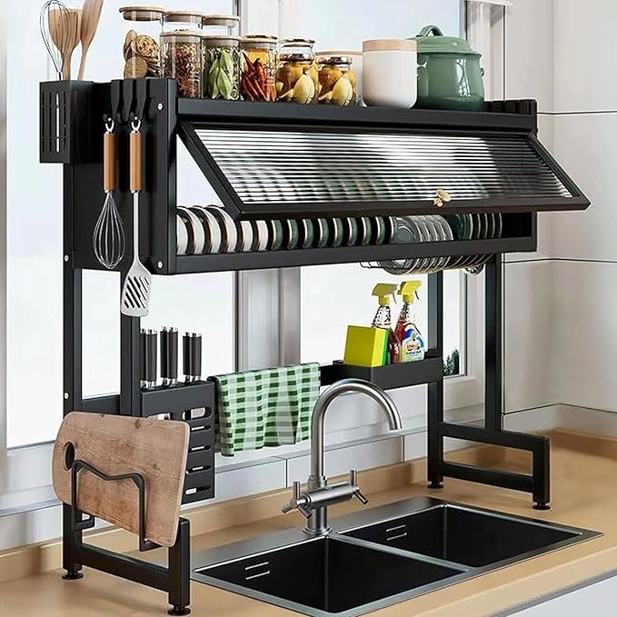 🔥Hot Sale🔥Dish Drying Rack, 3-Tier Over-Sink Dish Drying Rack, 33.5 Inch