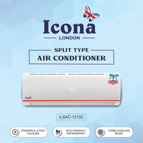 Icona London ILSAC-1215C Split Type Air Conditioner 1.5hp(R410A Gas)