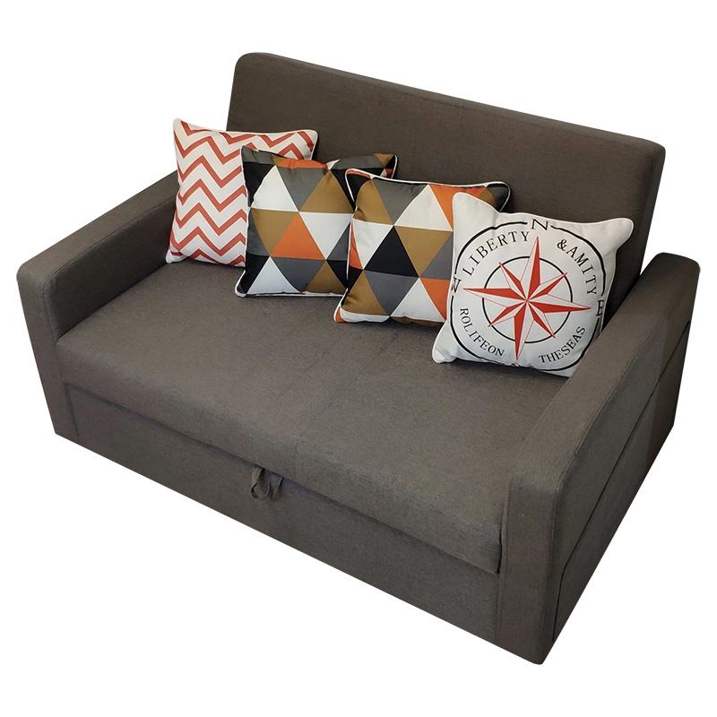 💥Multifunctional 1.8m Metal Frame Bed Sofa Fabric Folding Extendable for Two-Three People for Small Apartment Living Room