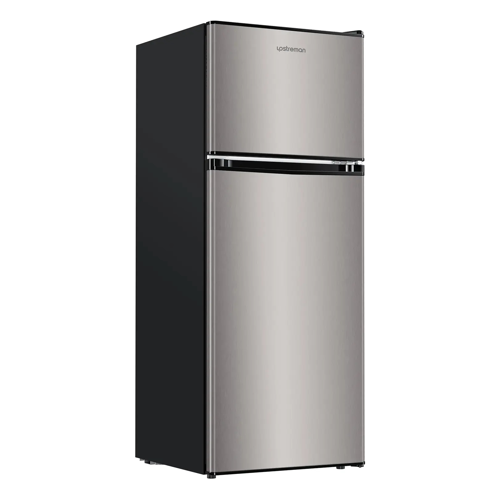 mini fridges 4.0 Cu.Ft with Freezer Double Door Adjustable Thermostat Large Capacity Stainless Steel Energy Efficient Quiet Operation