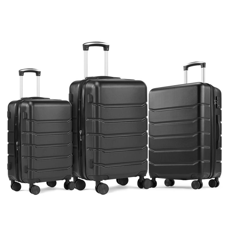 🎉New Year Mega Sale💥【Three-piece set】Sweet Furniture F Expandable Luggage, Lightweight Suitcase with Spinner Wheels, TSA Lock, Telescopic Handle and ABS Durable Material