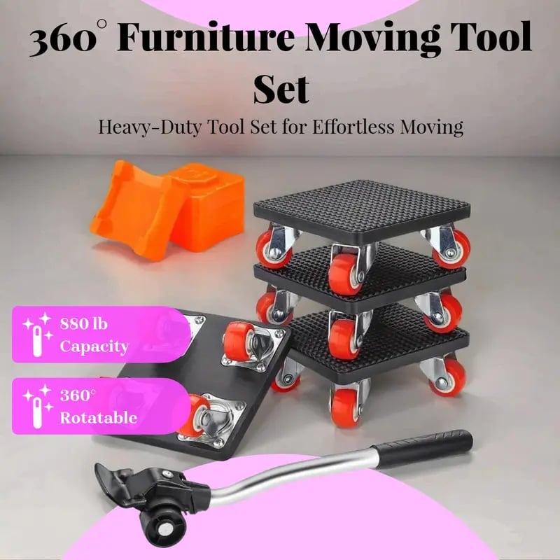 🎉New Year Mega Sale💥Buy 1 Get 1 Free💪 Heavy-Duty 360° Furniture Moving Tool Set – Lift & Slide furniture up to 1100 lbs effortlessly!