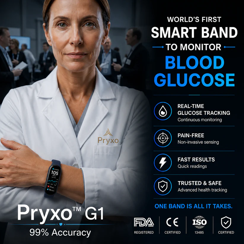 🏆 2026 Pryxo™ M9 Non-Invasive Smart Band 📈12 health reports - No-Prick 🏆 2026 Pryxo™ M9 Non-Invasive Smart Band 📈12 health reports - No-Prick