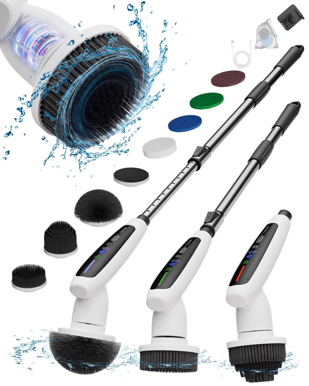 Power Through Dirt – Cordless Electric Spin Scrubber for Every Corner