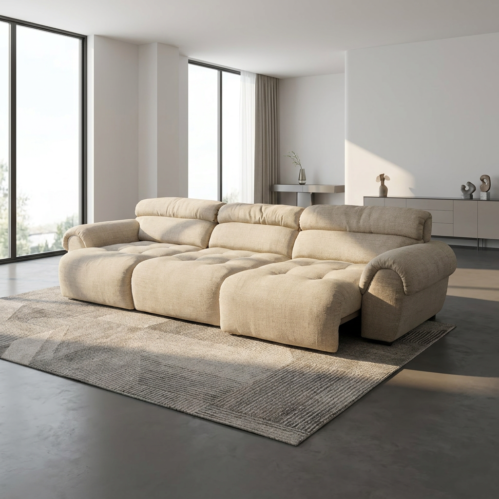 2-in-1 Electric Sofa Bed – Modern Convertible Couch with Pull-Out Sleeping Function for Small Homes