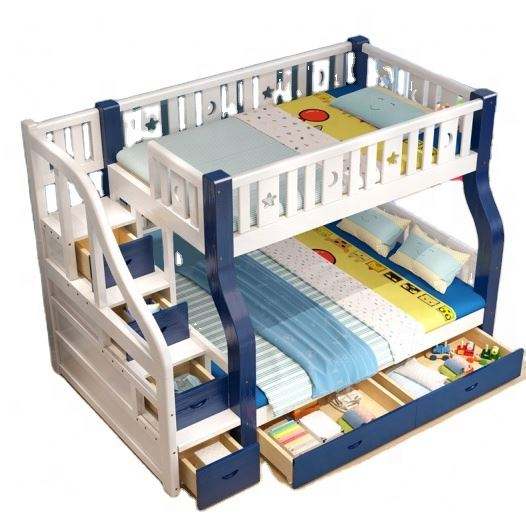 Heavy-Duty Metal Mother & Child Bunk Bed – Space-Saving Family Bed Frame for Modern Homes
