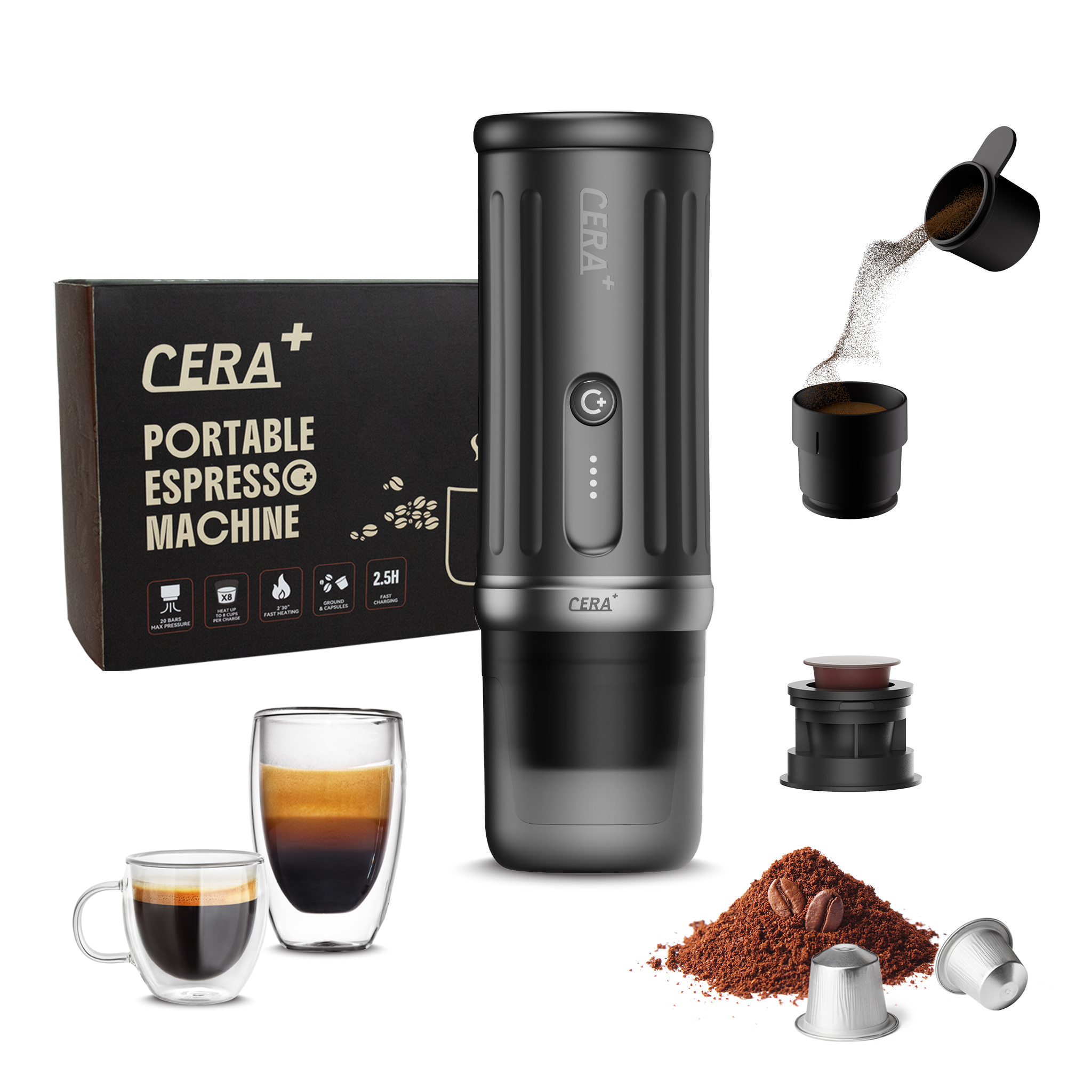 Your Coffee. Anytime. Anywhere. – Portable Electric Espresso Maker