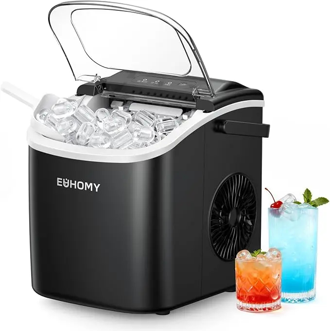 ❄️ Portable Ice Maker – 6-Minute Fast Ice Maker for Cold Drinks & Home Use