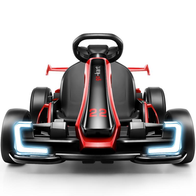 ⏰CLEARANCE SALE!⏰Hikole Adjustable Electric Drift Go Kart 24V 300W Motor 8.5 MPH Speed Adjustable Seat for Kids 6-12 Years Ride On Toys with Bluetooth Speakers & 3 Speed Modes