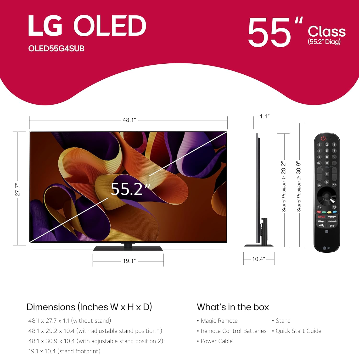 🎉Special Offer📣LG Class OLED evo G4 Series Smart TV 4K Processor Flat Screen with Magic Remote AI-Powered with Alexa Built-in