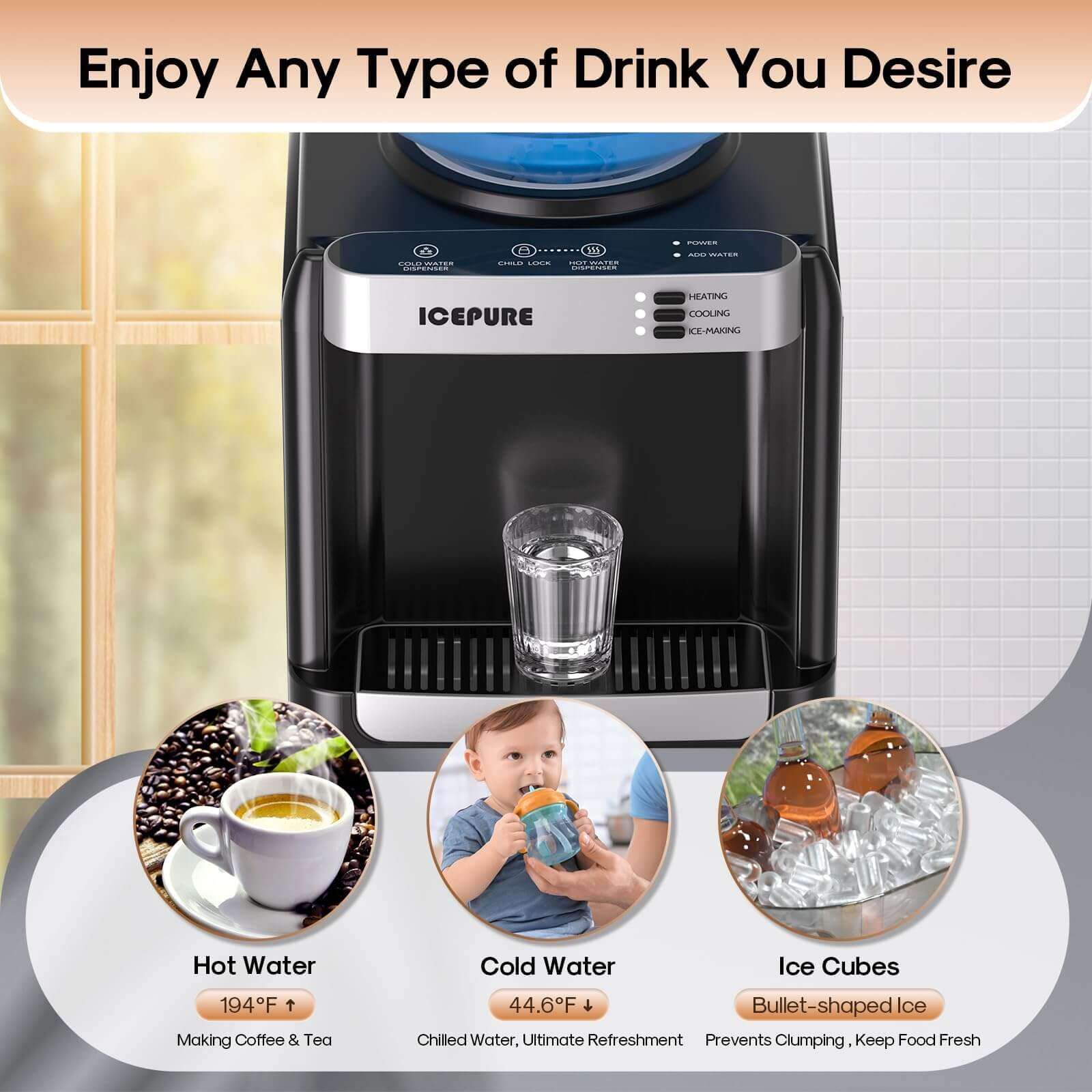 ❄️💧 Summer Special | Drinking Water Dispenser with Ice Making Function 🧊🍹