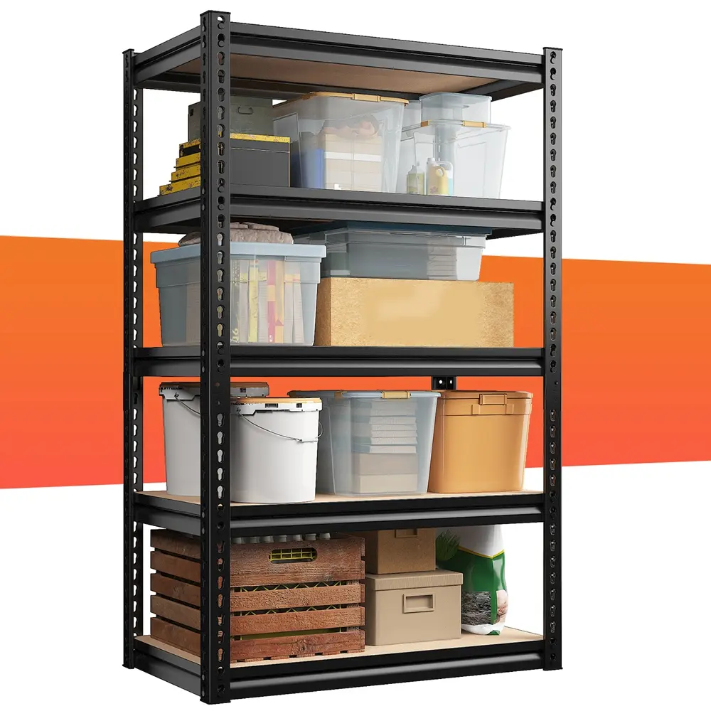 💥Discounted price GH₵ 300💥Raybee Garage Shelves Classic 5-Tier Metal Storage Shelving Unit Height Adjustable Utility Racks for Craft Warehouse Pantry Kitchen Organiser Shelf