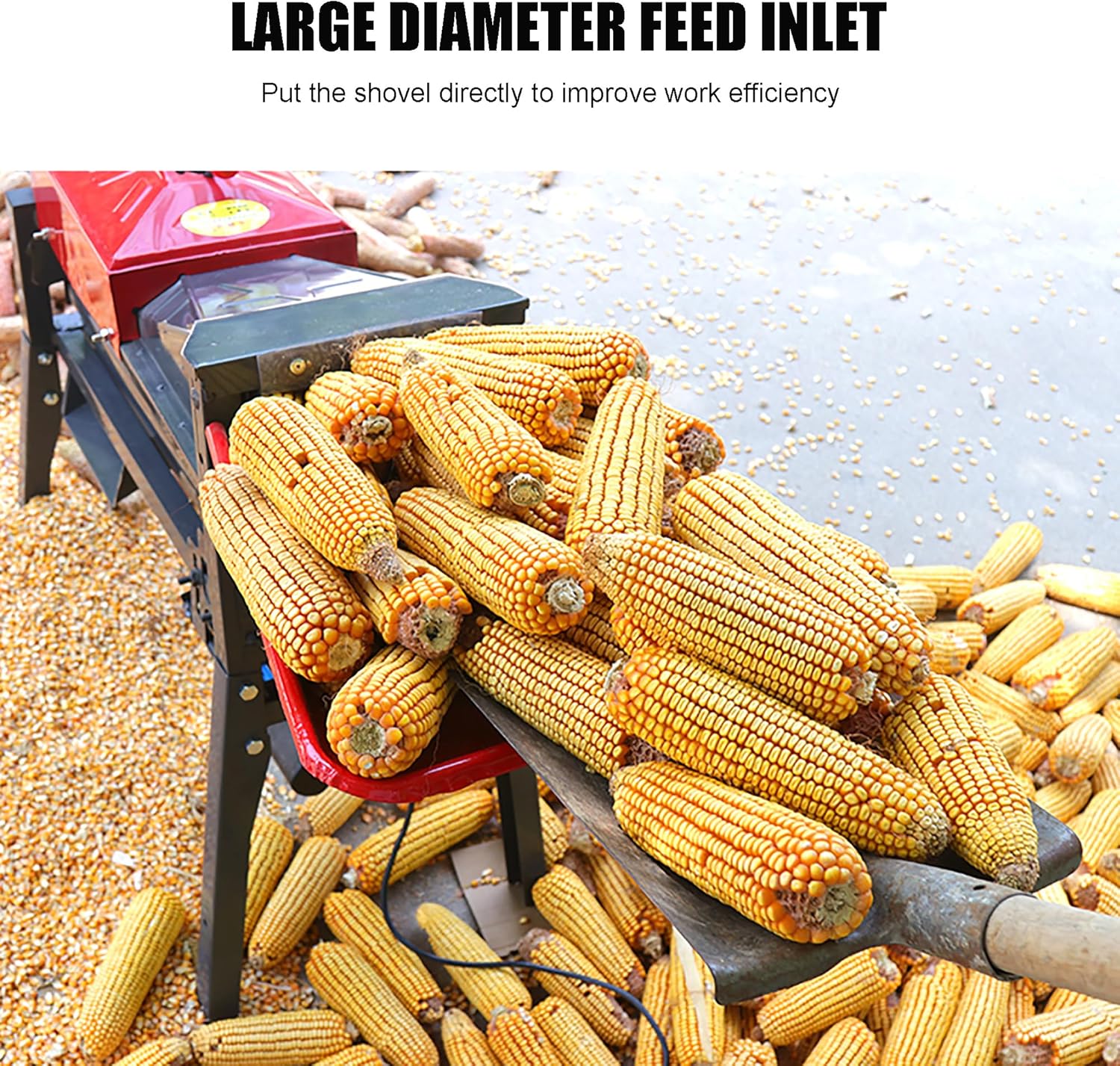 💝Last day clearance✨Automatic Corn Sheller Machine,Electric Corn Shucker with Adjustable Grain Sizes,High-Efficiency Corn Thresher for Increased Productivity