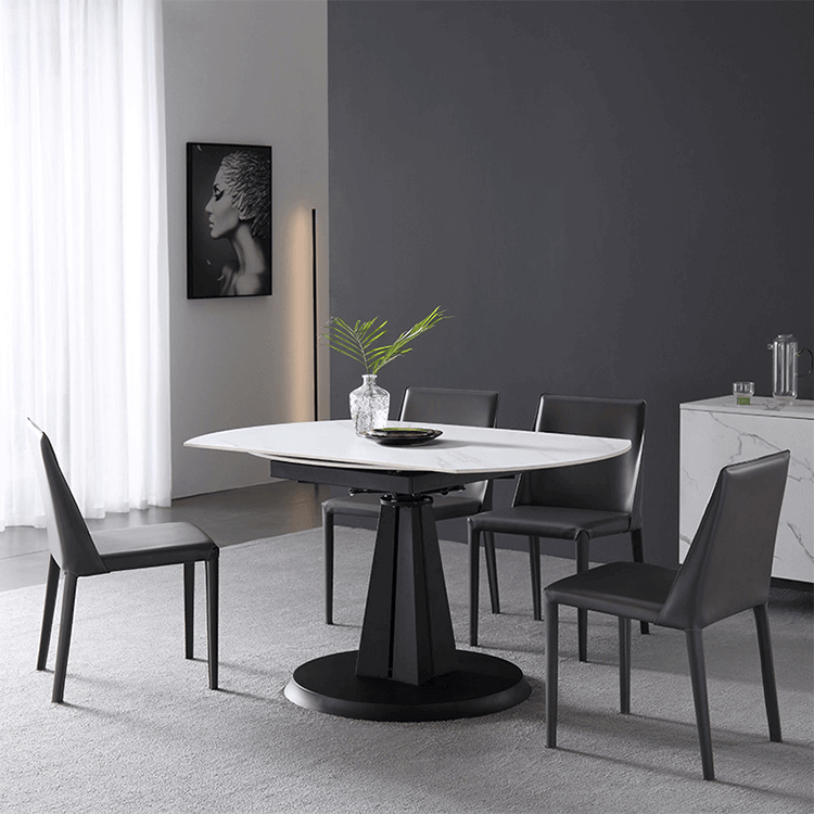 📣📣📣⏰CLEARANCE SALE!⏰Luxury Extendable Oval Marble Rock Plate Modern Table