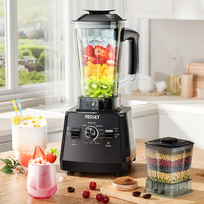 💥Discounted price GH₵ 300💥PRASKY Professional Blender 68Oz BPA-Free Kitchen Blender for Smoothies & ice Crushing, For Home, Commercial Use, Coffee Cup & Stand Mixer Electric Mixing Beverage Fruit Powerful Juicer Machine Multifunctional Juicer