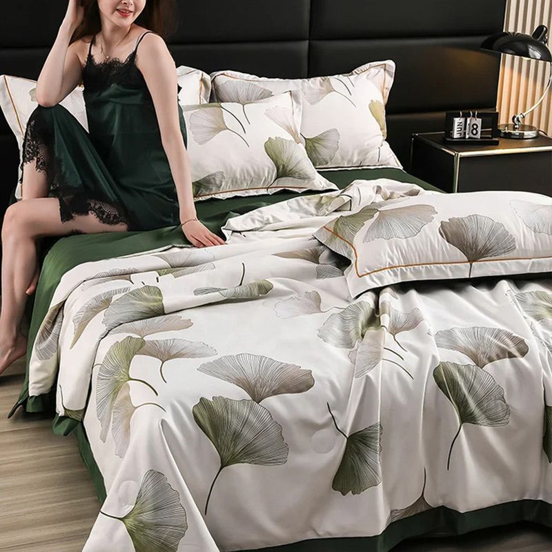 🔥Buy one get one free🔥Sheet Set of 4, Cool Fitted Sheet and Pillowcase Set, 100% Bamboo Sheet Set of 4