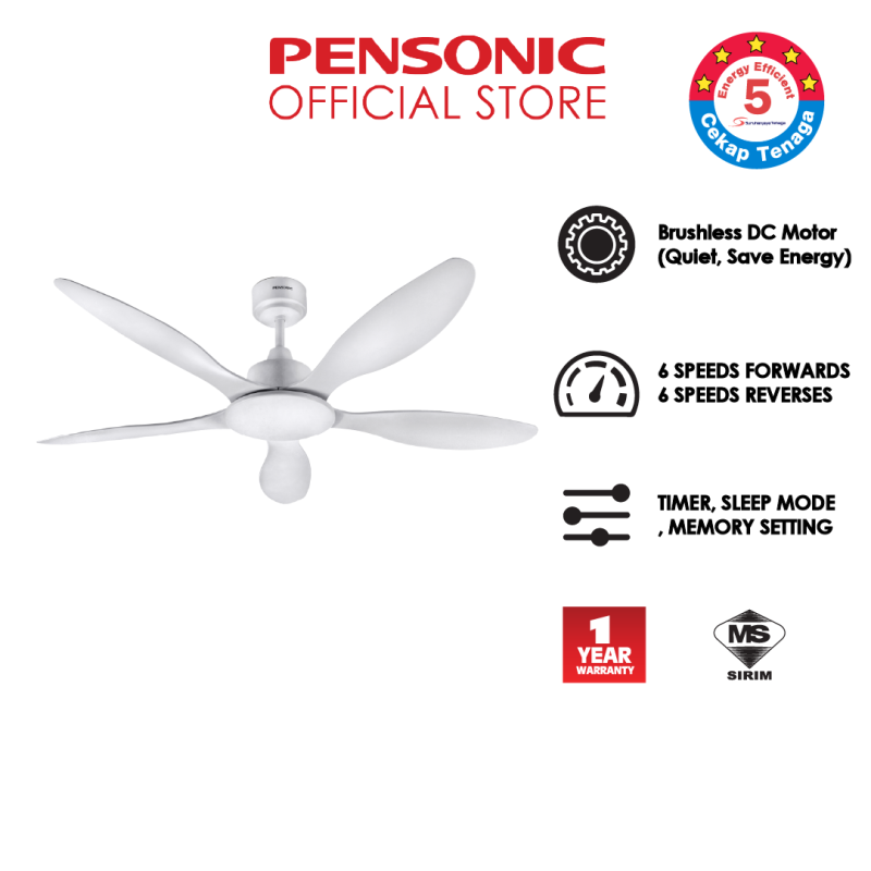 Pensonic 56” 5 blades Ceiling Fan | PCF-5601R(MW)