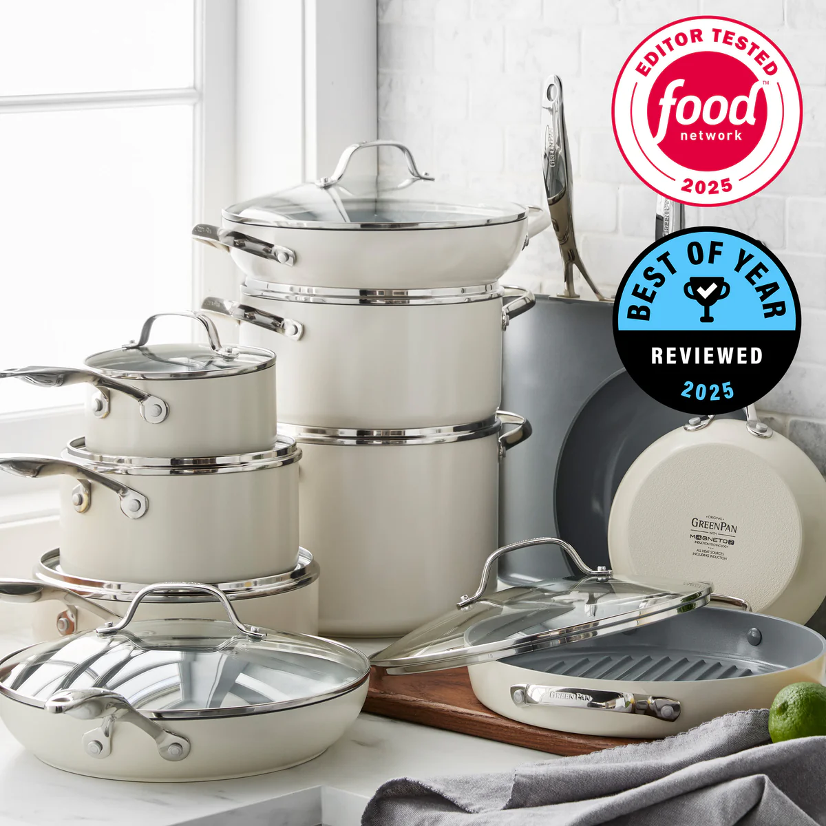 Valencia Pro Ceramic Nonstick 19-Piece Cookware Set