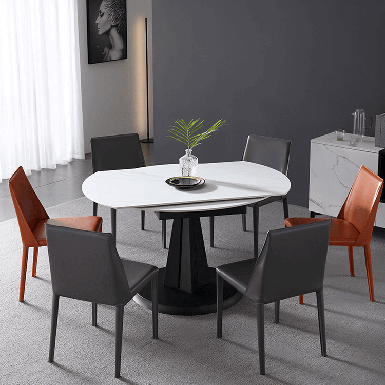 📣📣📣⏰CLEARANCE SALE!⏰Luxury Extendable Oval Marble Rock Plate Modern Table