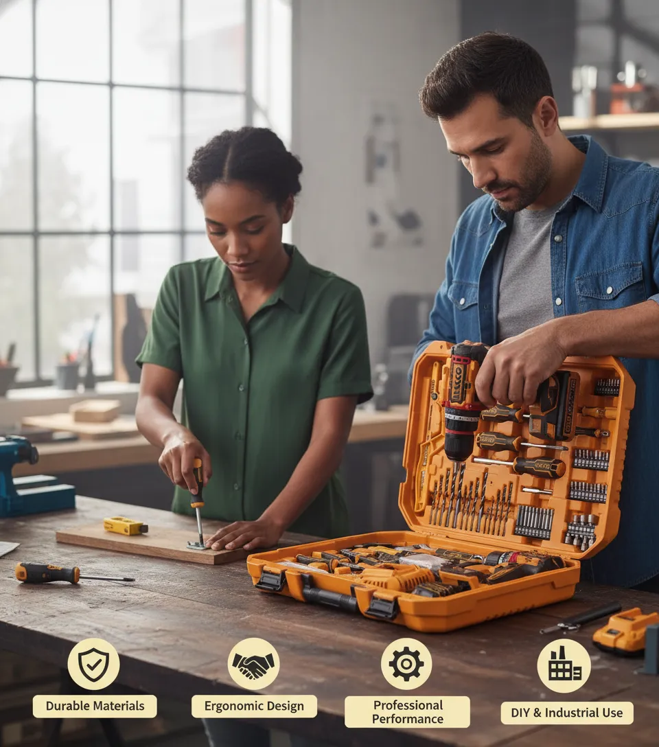 INGCO 166-Piece Ultimate Tool Kit with 20V Cordless Drill – Portable, Professional, and Heavy-Duty