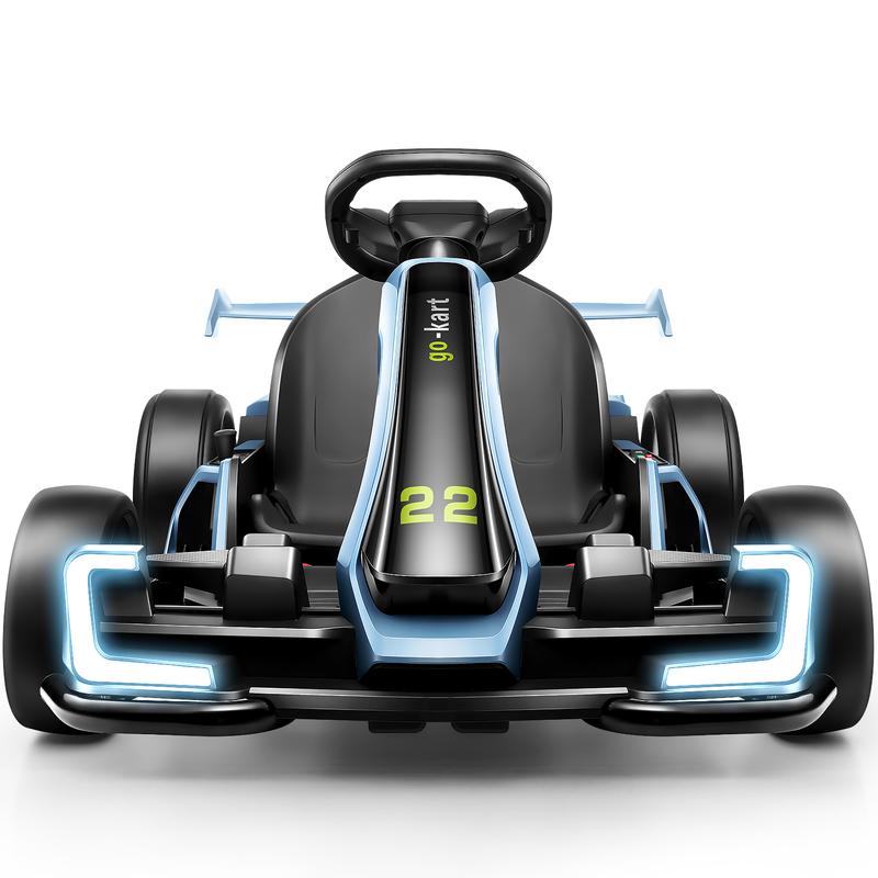 ⏰CLEARANCE SALE!⏰Hikole Adjustable Electric Drift Go Kart 24V 300W Motor 8.5 MPH Speed Adjustable Seat for Kids 6-12 Years Ride On Toys with Bluetooth Speakers & 3 Speed Modes