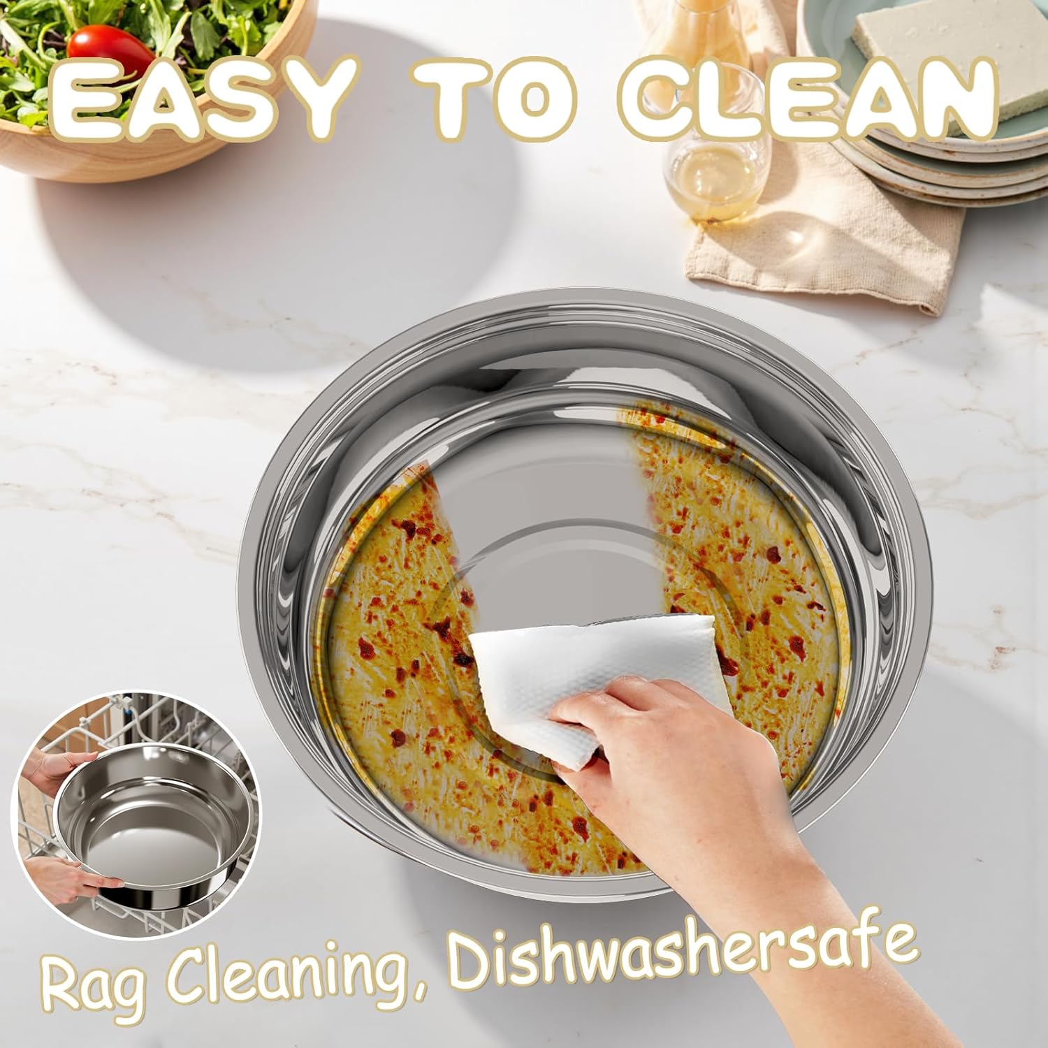 🔥PRIJESSE 6-Quart Gold Round Buffet Hot Pot Set with Food and Water Trays for Catering, Parties, Hotels, and Weddings