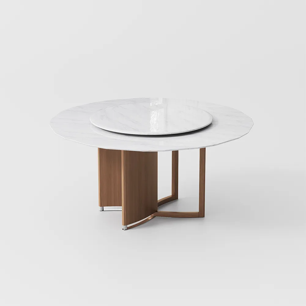 ⏰CLEARANCE SALE!⏰59"Modern Faux Marble Round Dining Table for 6 with Lazy Susan