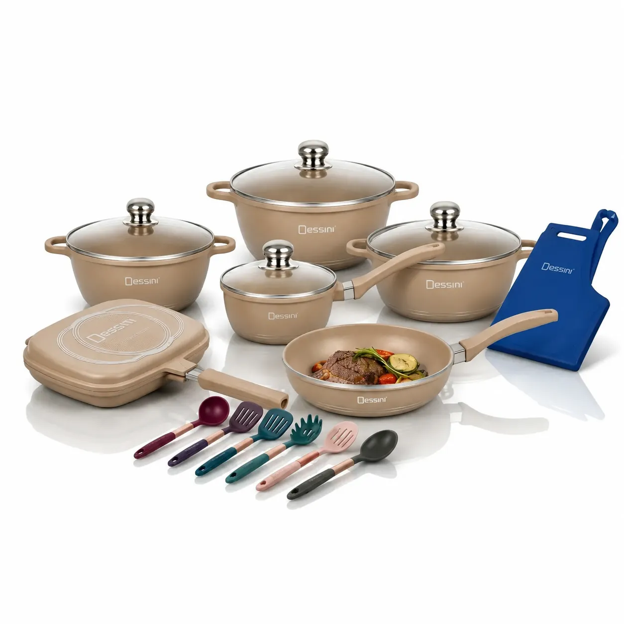 LEFON 23-Piece Granite Die-Cast Cookware Set | Non-Stick Premium Set