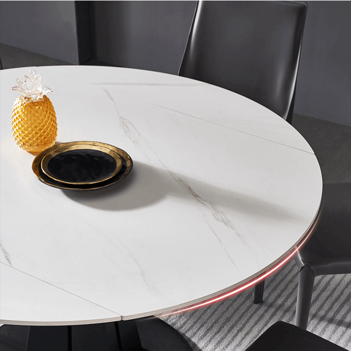 📣📣📣⏰CLEARANCE SALE!⏰Luxury Extendable Oval Marble Rock Plate Modern Table
