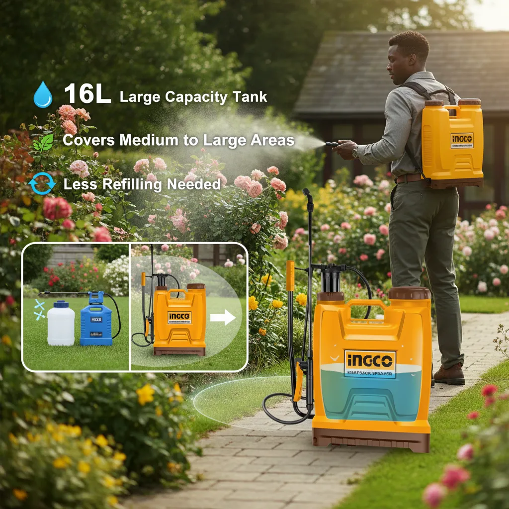 💥Drop price: GH₵ 300 only!💥INGCO 16L Professional Knapsack Sprayer – Maximum Capacity, Maximum Performance – Maximum Capacity, Maximum Performance