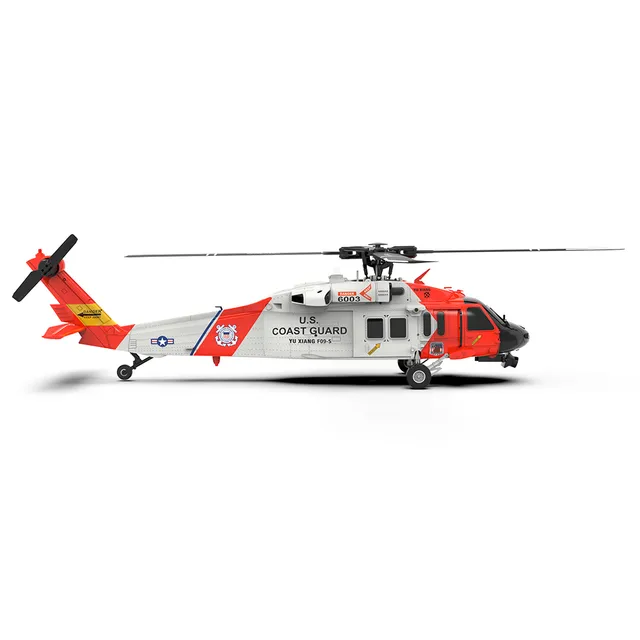 ⚡FLASH DEAL - CLEARANCE WAREHOUSE🚁Coast Guard RC F09-S Helicopter, 1/47 Scale 2.4G 6CH Gyro RC Helicopter w/ GPS Intelligent Control System