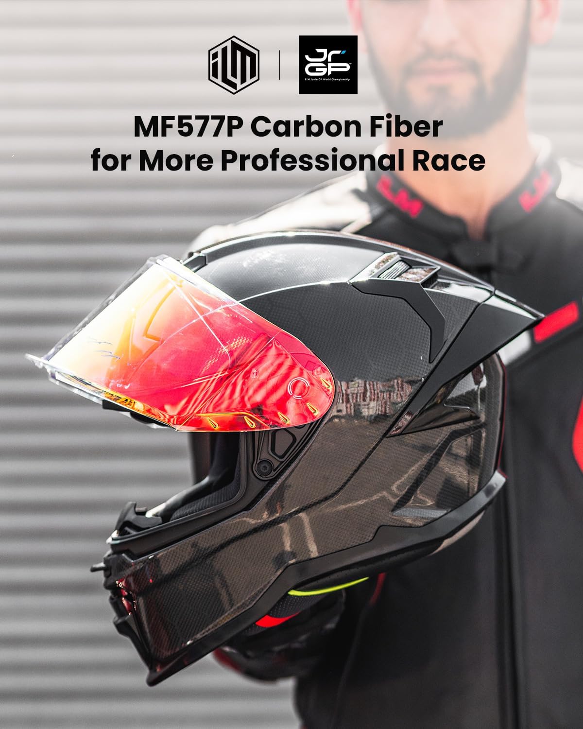 ⏰CLEARANCE SALE!⏰ILM Carbon Fiber Motorcycle Helmet Adult Full Face Racing Helmet