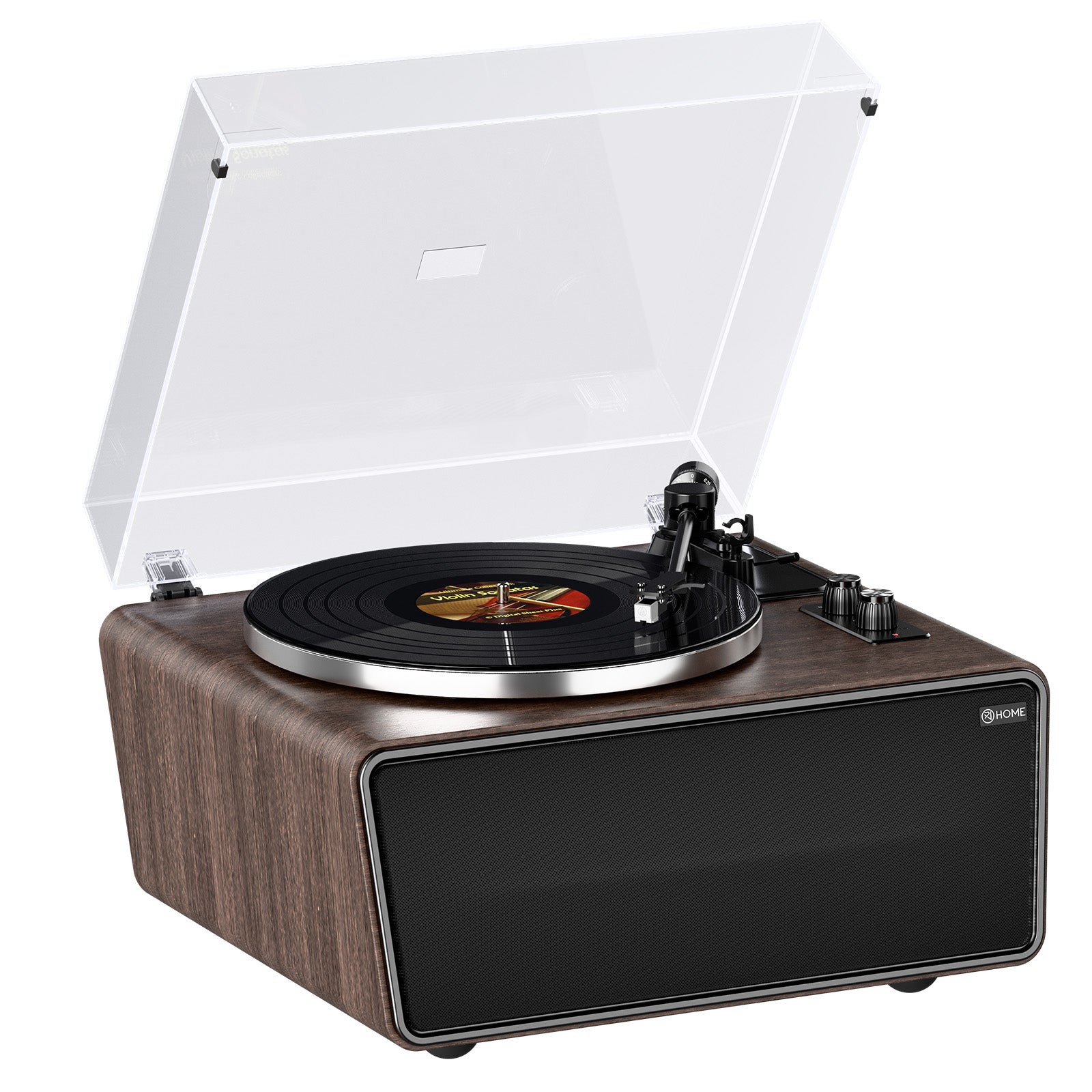 XJ-HOME All in One Vinyl Record Player,Bluetooth Turntable Built in 4 Stereo Speakers Phono Preamp,High Fidelity Turntables for Vinyl Records with Magnetic Cartridge AT-3600L MM,Belt Drive 2-Speed,33/45 RPM
