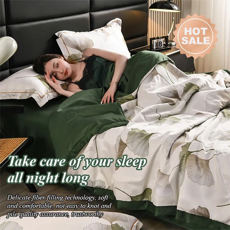 🔥Buy one get one free🔥Sheet Set of 4, Cool Fitted Sheet and Pillowcase Set, 100% Bamboo Sheet Set of 4