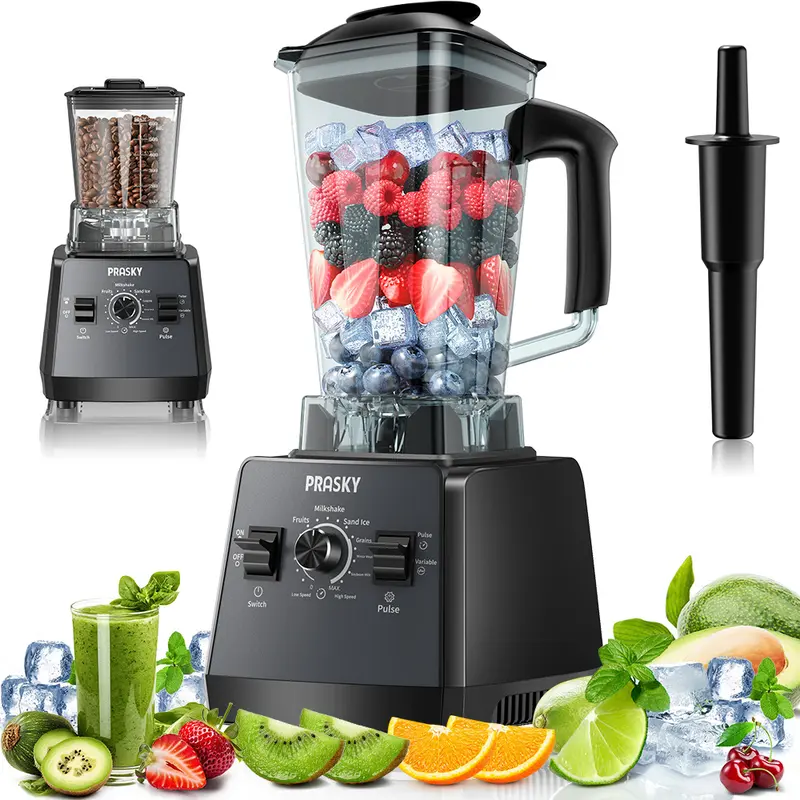 💥Discounted price GH₵ 300💥PRASKY Professional Blender 68Oz BPA-Free Kitchen Blender for Smoothies & ice Crushing, For Home, Commercial Use, Coffee Cup & Stand Mixer Electric Mixing Beverage Fruit Powerful Juicer Machine Multifunctional Juicer