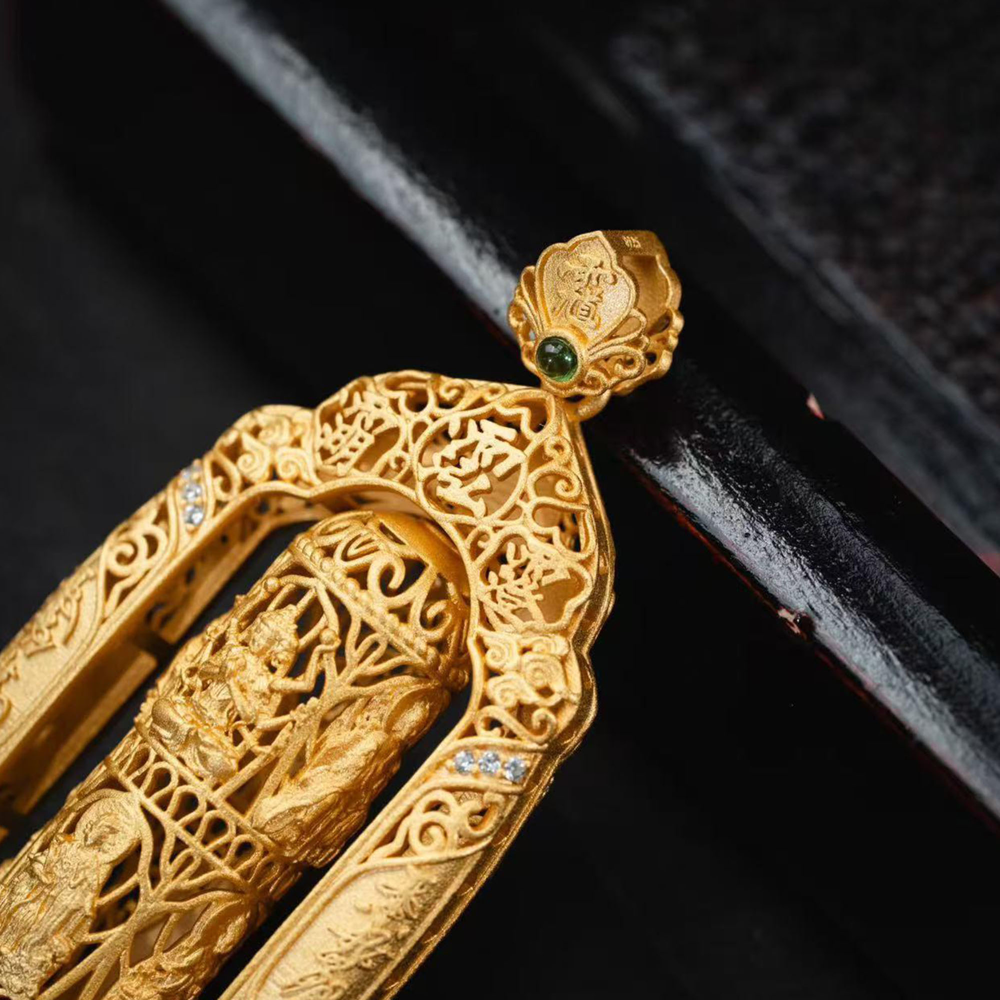 Handcrafted Rotating Taoist Fortune Pendant