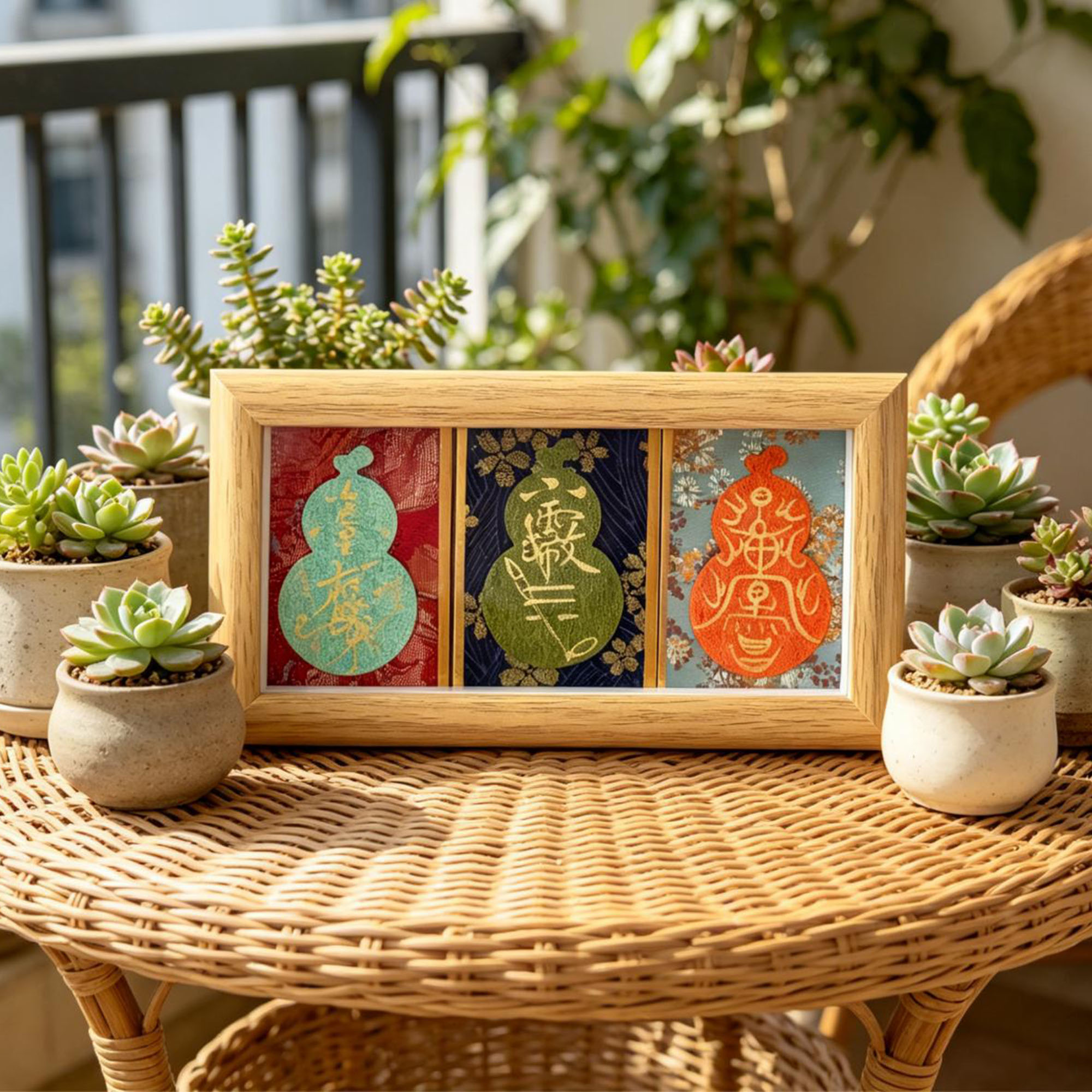 Hand-Painted Chinese Art Frame | Custom Oriental Wall Decor
