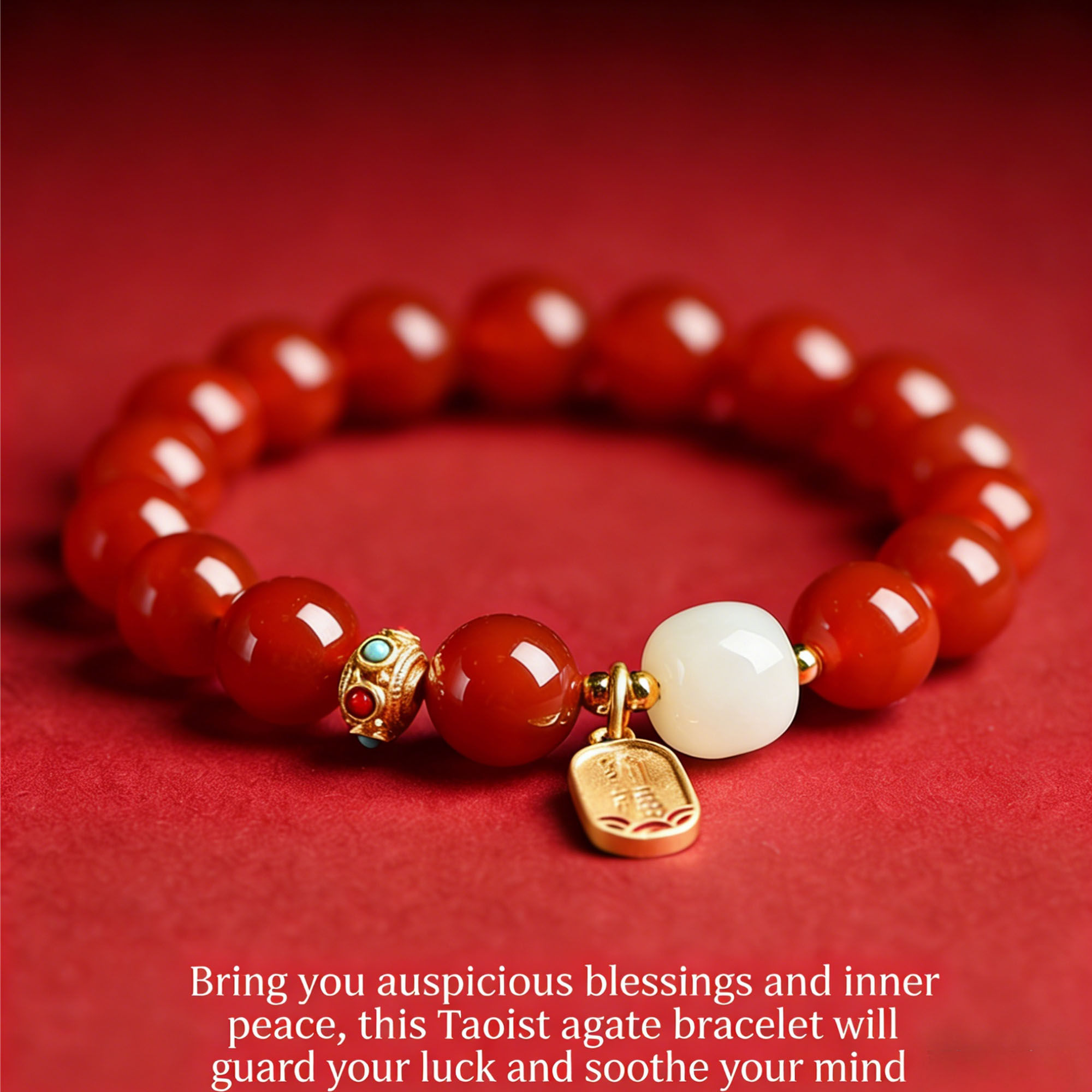 Custom Red Agate Energy Bracelet – Handcrafted Spiritual Protection & Intention