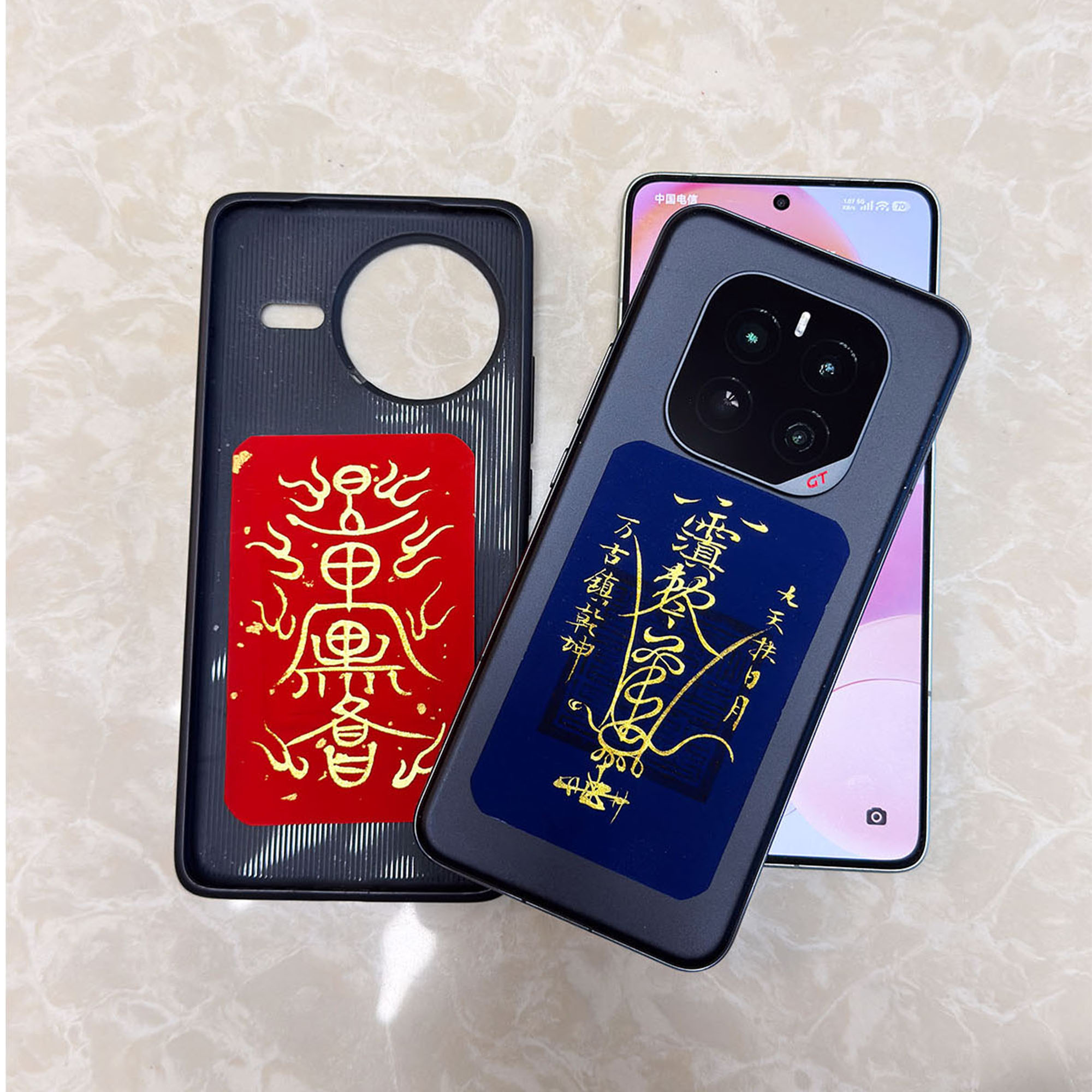 Custom Hand-Painted “Good Connections” Amulet Paper | Insert in Phone Case