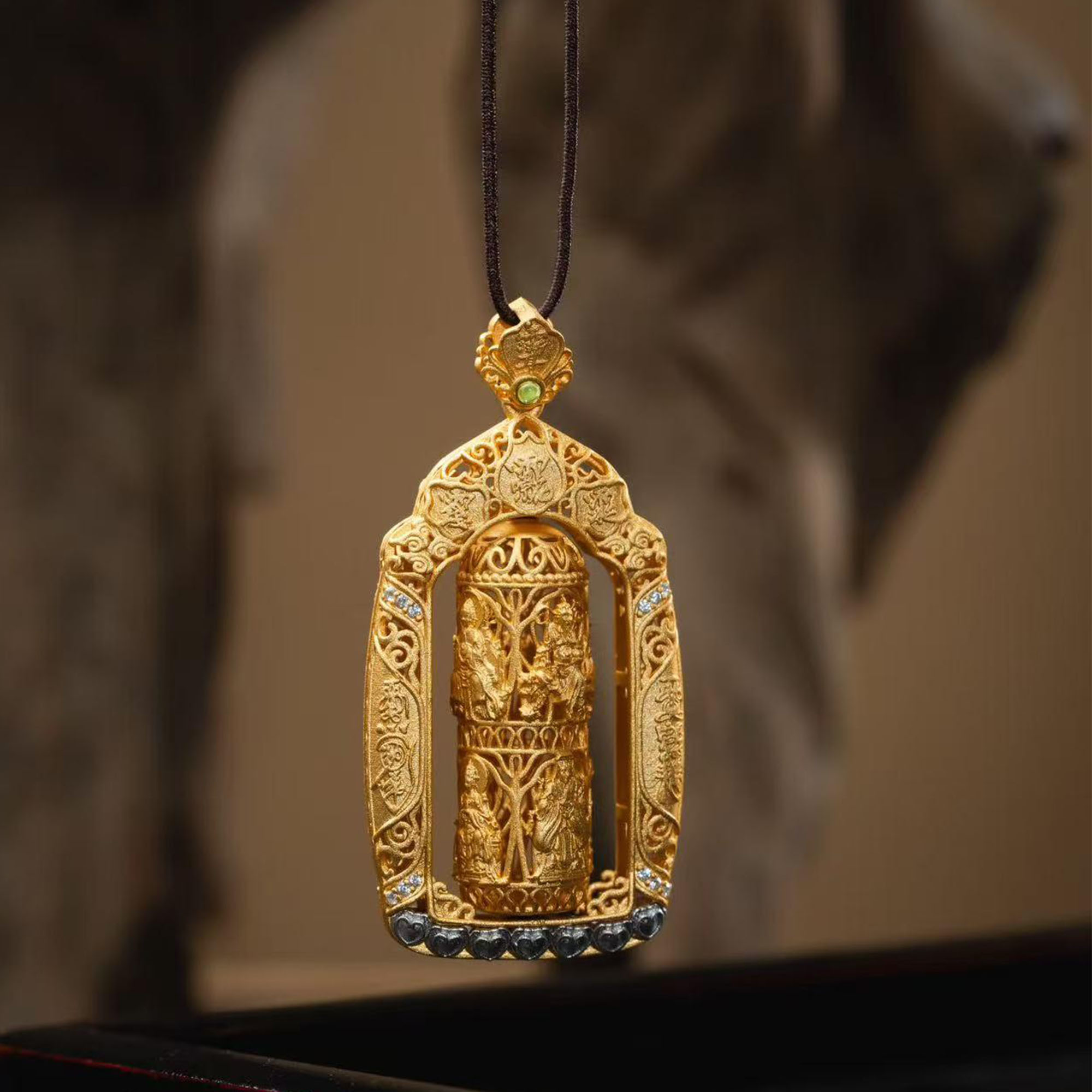 Handcrafted Rotating Taoist Fortune Pendant