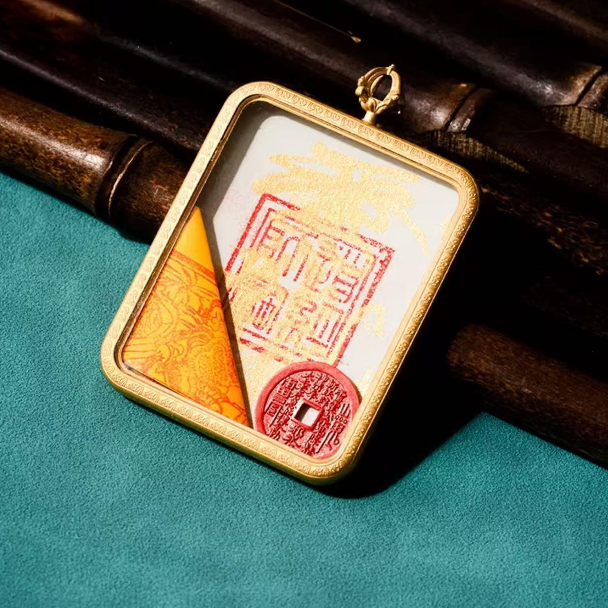 Handcrafted Taoist Six Blessings Talisman Pendant