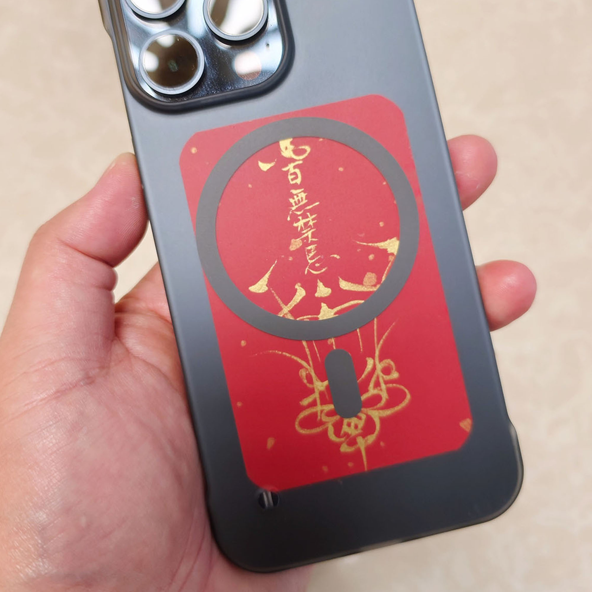 Custom Hand-Painted “Good Connections” Amulet Paper | Insert in Phone Case